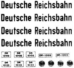 Deutsche Reichsbahn Beschrift - Weinert 4372 1:87