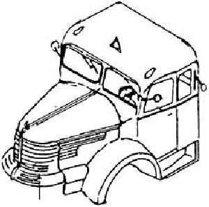 Kabine Krupp Titan,Wei�metall - Weinert 4421 1:87