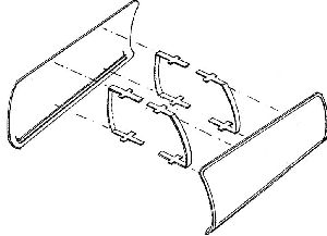 Windleitbleche BR 23     1Paa - Weinert 8910 Spur H0