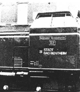 Beschriftungss.V65 Bentheim. - Weinert 9110 Spur H0