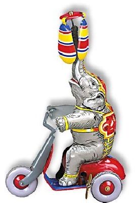 Elefant mit Motorroller - Wilesco 10257 -