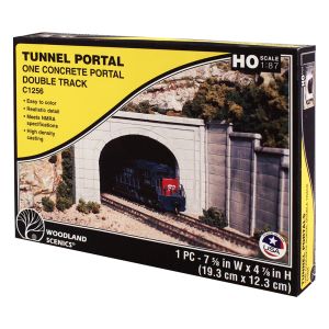 H0 Tunnelportal zweigl., Beton - Woodland WC1256 allgemein