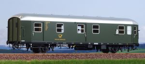 Bahnpostwagen 2achsig 2-a/14 DB III flaschengr�n - Wunder 06001 Spur 0