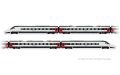 FS Trenitalia, 4-tlg. Grundset des ETR 610, neue EuroCity-Fa