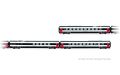 FS Trenitalia, 3-tlg. Set Zwischenwagen des ETR 610, neue Eu