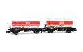 SNCF, 2-tlg. Set 2-achs. Gaskesselwagen, AGA Progas, wei�