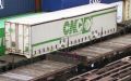 SNCF, Containerwagen S70, braun, beladen mit Wechselbeh�lter