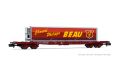 TOUAX, Containerwagen S70, braun, beladen mit K�hl-Wechselbe