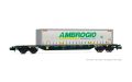 CEMAT, Containerwagen Sgnss, gr�n, beladen mit AMBROGIO-Curt