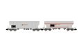 RENFE, 2-tlg. Set 4-achs. Getreidesilowagen Ermewa, grau, mi