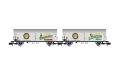 DR, 2-tlg. Set 2-achs. Bierk�hlwagen Wernesgr�ner