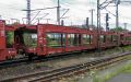 STVA, 3-achs. Autotransportwagen Laes TA 370 M, rot mit STVA