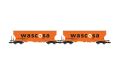D-WASCOSA, 2-tlg. Set 4-achs. Getreidesilo-Wagen mit runden