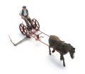 M�hbalken mit Pferd + Figur