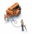 Kompressoranh�nger mit Drucklufthammer + 2 Figuren