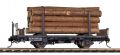 0m RhB Kk-w 7301 Rungenwagen Holzladung