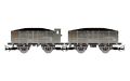 RENFE 2-tlg. Set 2-achs. offener G�terwagen beladen Kohle gr