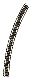 Gebogenes Gleis R3 =396,4mm, 30 Grad