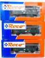 Roco 3  x  48053 CSD 2 . Kl.  Personenwagen gr�n  3 St�ck