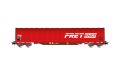 SNCF, 4-achs. Schiebeplanenwagen der Bauart Rils, FRET, rote