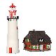 H0 Leuchtturm Hiddensee mit N