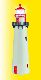 H0 Leuchtturm mit LED-Feuer