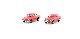 2er Set VW 1600 Limousine rot