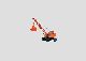 Bagger Fuchs Type 301 orange Gittermast