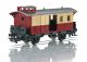 Gep�ckwagen rot/beige 2-achs.