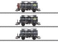 3-tlg. G�terwagen-Set mit 3 Beh�ltern der DB in Ep.III