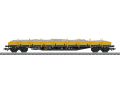 Niederbordwagen Res mit Schotter On Rail