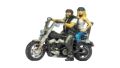 Chopper mit Rocker und Sozia�