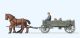 Kastenwagen. Bauer, 2 Pferde,