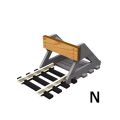 N Prellbock mit Puffer aus Holz, 2 St�ck