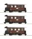 3 teiliges Set Schmalspur-Personenwagen der �BB in Ep.IV