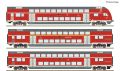 3-tlg. Set: Doppelstockwagen