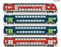 4-tlg. Set: Doppelstockwagen