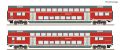 2-tlg. Set: Doppelstockwagen