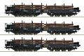3-tlg. Set: Schwerlast-Flachwagen