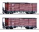 G�terwagenset der DR, bestehend aus zwei unterschiedlichen g