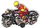 Motorrad schwarz Friktionsan.