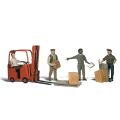 0 Arbeiter mit Gabelstapler