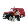 H0 Brandmeister und Sparky im Dienst