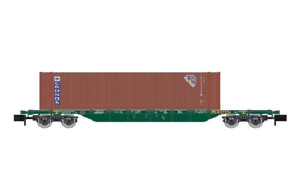 CEMAT,  4-achs. Containerwagen Sgns, 2 x 30’ Bulk-Container “CRONOS”, Ep. V-VI