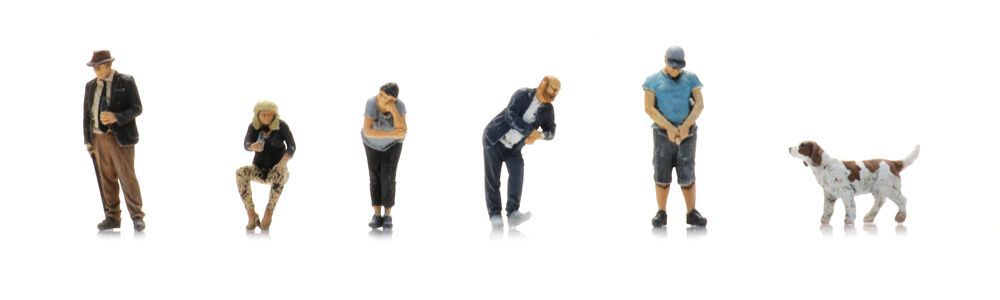 5870098 Artitec - Trinkhalle Figuren (6x) - Spur H0