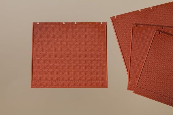 80500 Auhagen - H0 4 W�nde 2324A rot - Spur H0