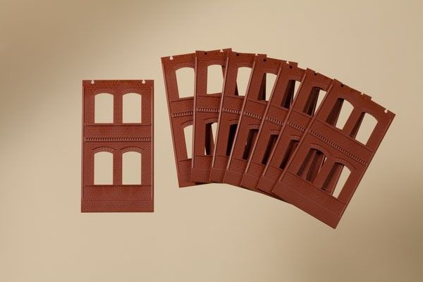 80508 Auhagen - H0 8 W�nde 2322A rot - Spur H0