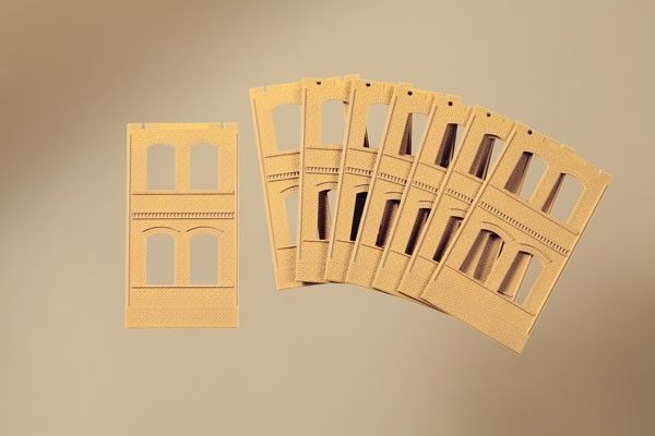 80608 Auhagen - H0 8 W�nde 2322A gelb - Spur H0