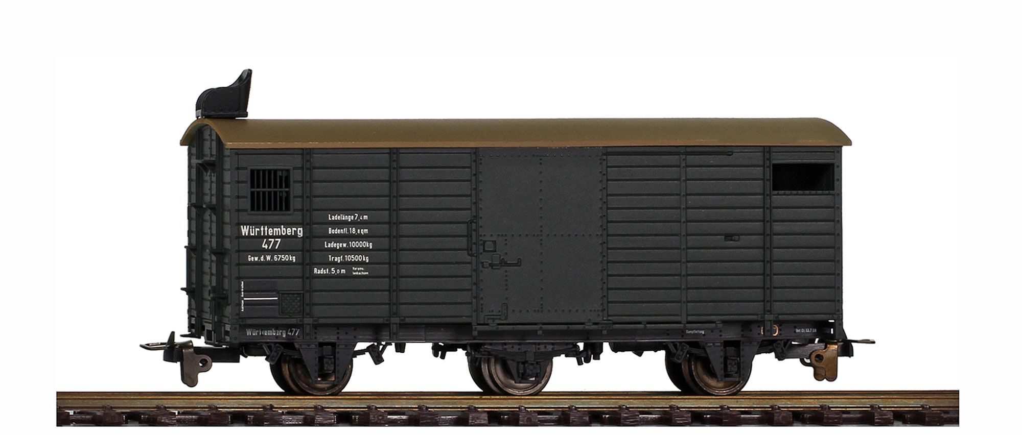 2002806 Bemo - K.W.St.E. 476 ged Gueterwag - Spur H0e