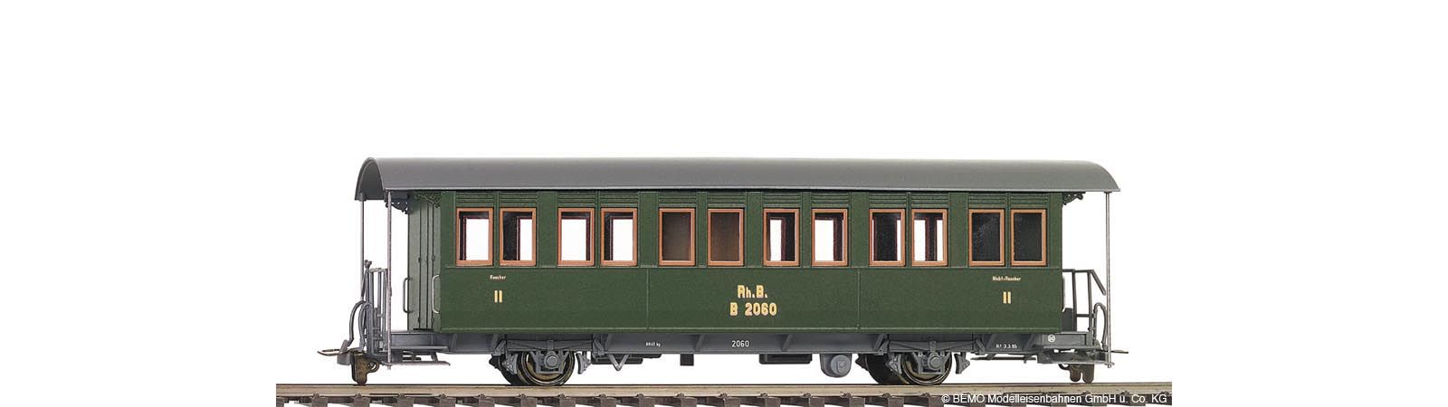 3230140 Bemo - Personenwagen RhB B 2060 Zweiachser historischer Dampfzug - Spur H0m